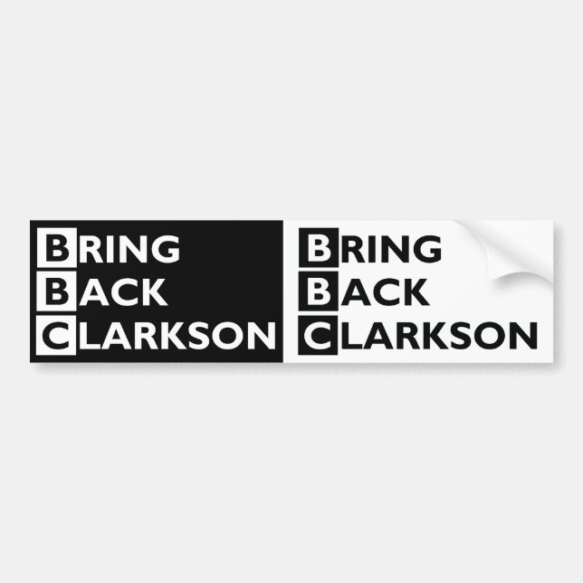 Adesivo Para Carro Traga para trás Clarkson 2 para 1 autocolante no (Frente)