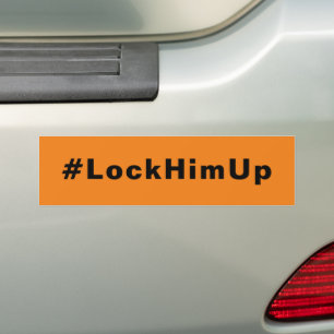 Adesivo Para Carro Tranque-o #LockHimUp Carro laranja preto