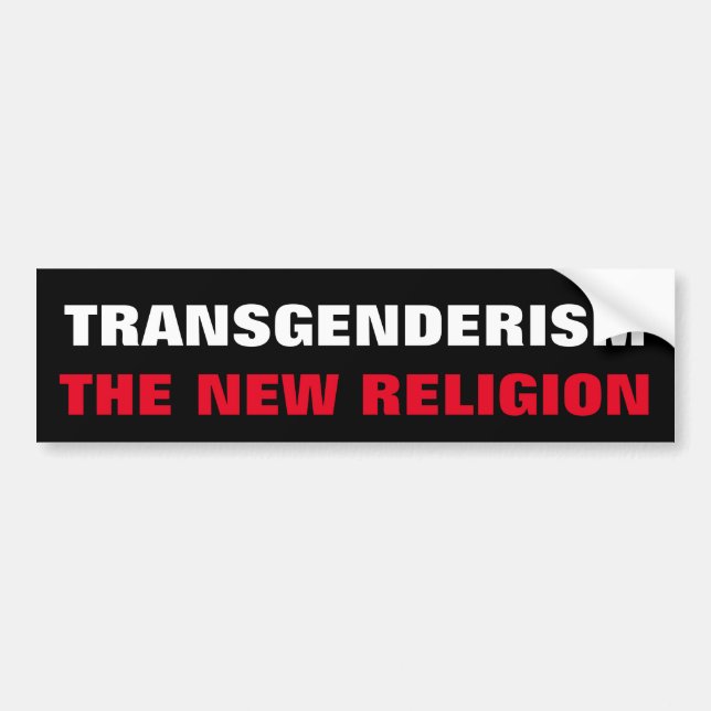 Adesivo Para Carro Transgenderismo A nova transformação religiosa (Frente)