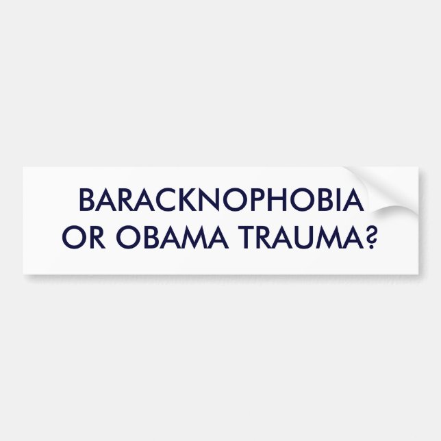 ADESIVO PARA CARRO TRAUMATISMO DE BARACKNOPHOBIAOR OBAMA? (Frente)