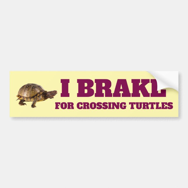 Adesivo Para Carro Travão Para As Tartarugas Que Atravessam O Vinheta (Frente)
