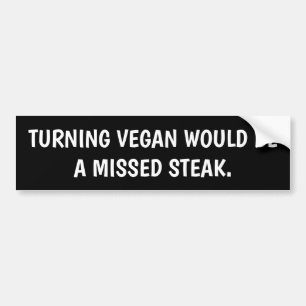 Adesivo Para Carro Trecho divertido sobre vegan