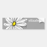 Trendy Daisy com cinza e amarelo