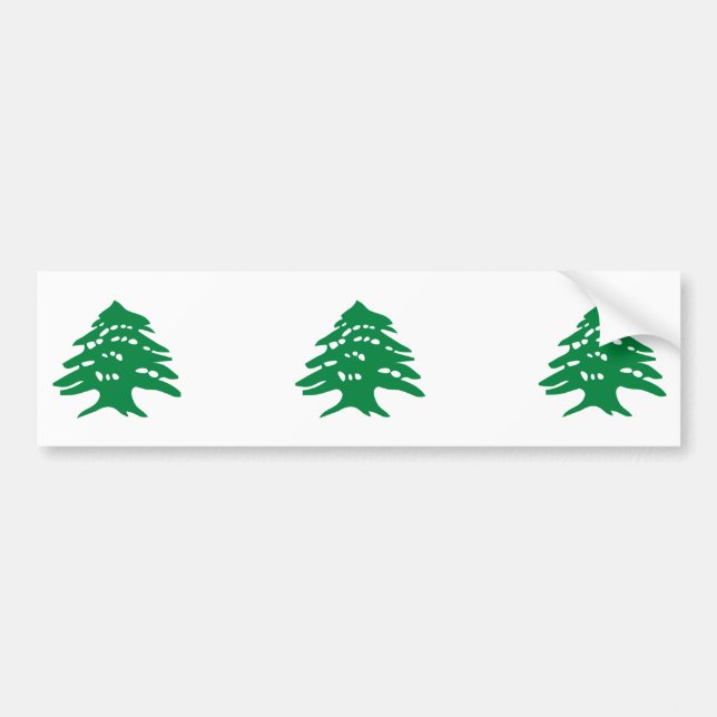 Adesivo Para Carro Três Green Lebanon Cedar Tree (Frente)