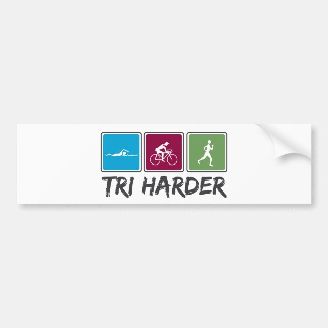 Adesivo Para Carro Triathlon (Triathlon) (Frente)