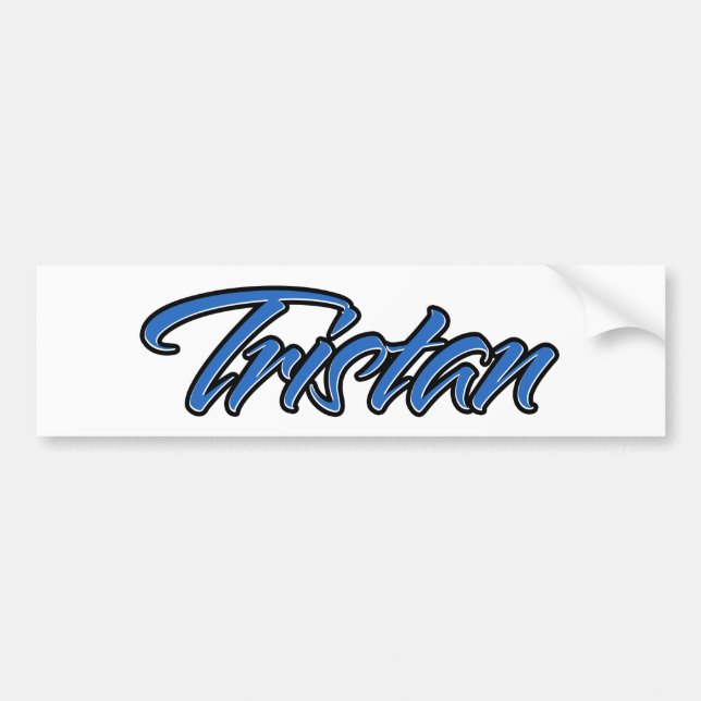 Adesivo Para Carro Tristan Name Blue Aufkleber Sticker Autoaufkleber (Frente)