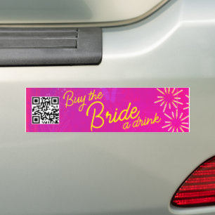 Adesivo Para Carro Tropical Neon Buy Bride Drink QR Code 