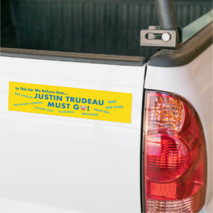 Adesivo Para Carro Trudeau Tem De Ir Para O Bumper Sticker