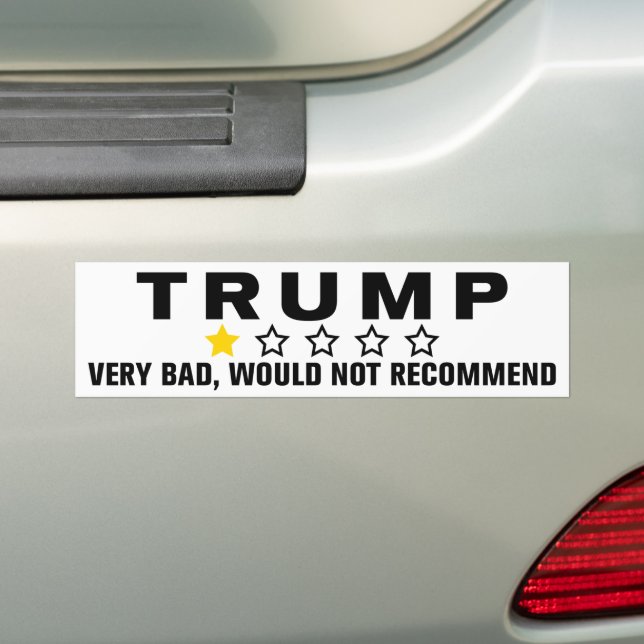 Adesivo Para Carro Trump 1 Star Muito Ruim Não Recomendaria (No carro)
