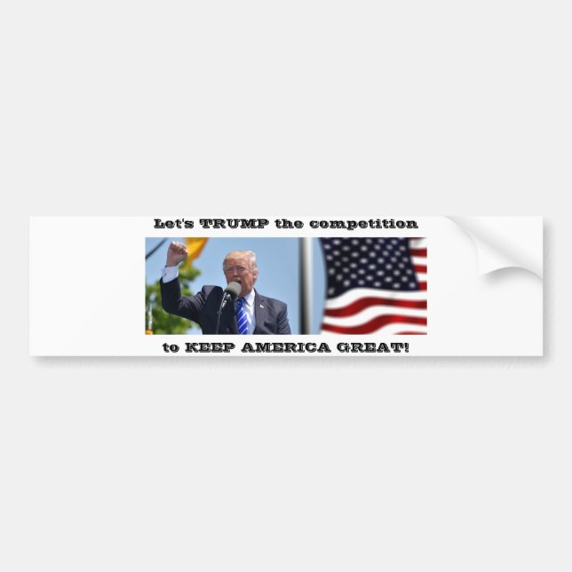 Adesivo Para Carro Trump 2020 Eleição Presidencial Bumper Sticker (Frente)