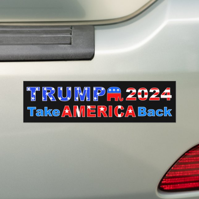 Adesivo Para Carro TRUMP 2024 Recupere a AMÉRICA (No carro)