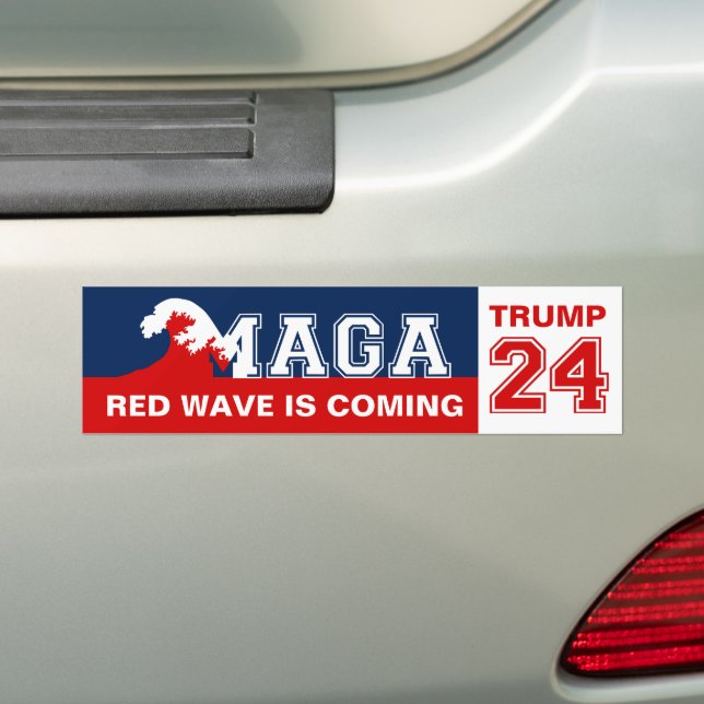 Adesivo Para Carro TRUMP 2024 Red Wave (No carro)