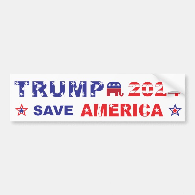 ADESIVO PARA CARRO TRUMP 2024 SALVE AMÉRICA (Frente)