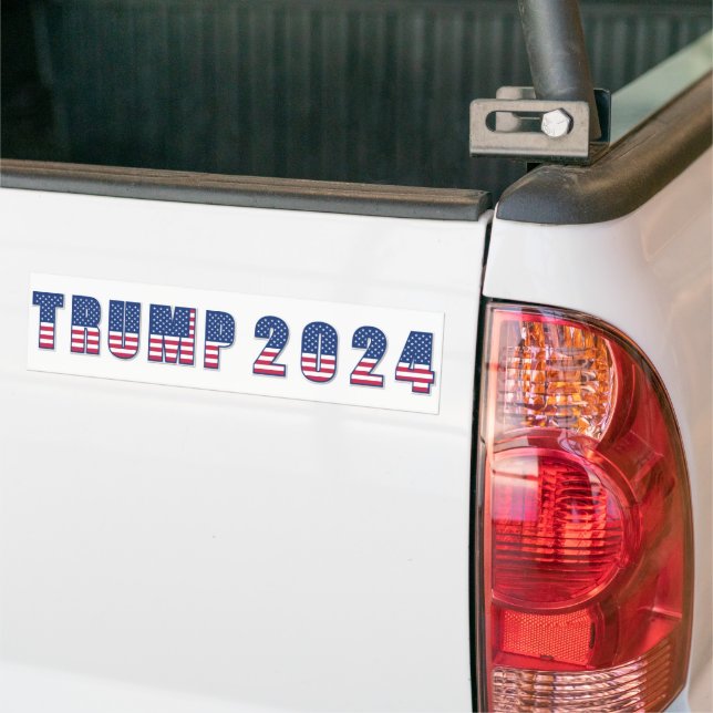 Adesivo Para Carro Trump 2024 Stars and Stripes (No caminhão)