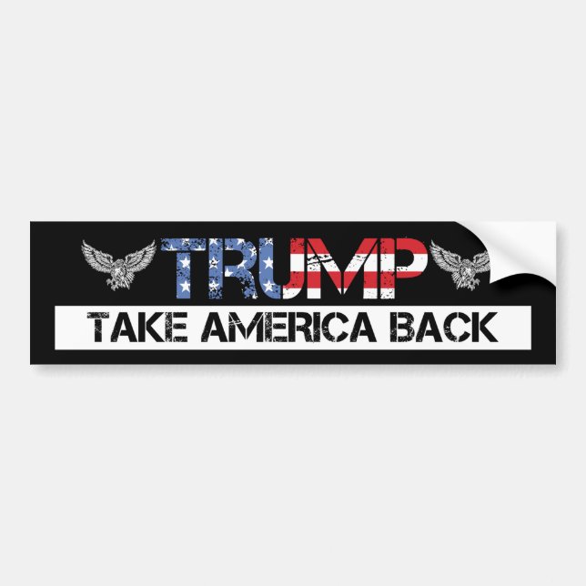 Adesivo Para Carro Trump 2024 Trump America Back Bumper Sticker (Frente)