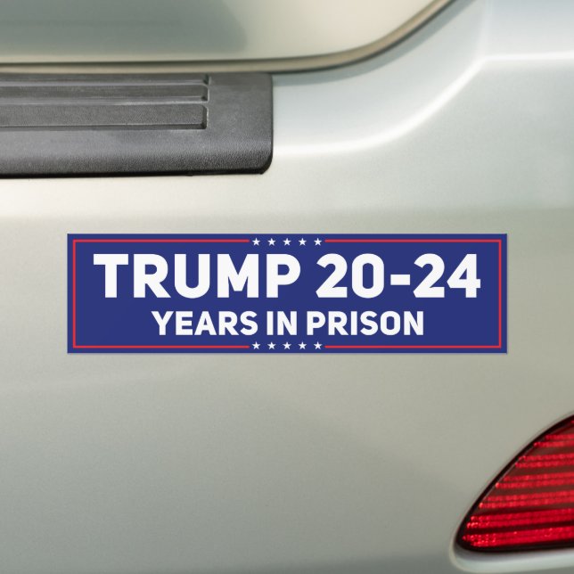 Adesivo Para Carro Trump 20 - 24 anos de prisão engraçada anti-trunfo (No carro)