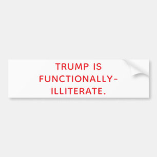 Adesivo Para Carro TRUMP ANALFABETO FUNCIONAL Hankamer Artjunkhaus