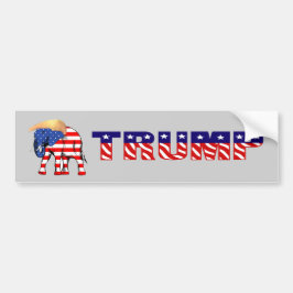 Adesivo Para Carro Trump Bad Hair Elephant, American Flag, ZSSG