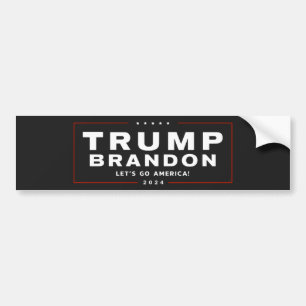 Adesivo Para Carro Trump Brandon 2024™ Eletion Bumper Sticker White