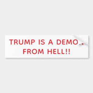 Adesivo Para Carro Trump é um Demônio do Inferno Hankamer Artjunkhaus