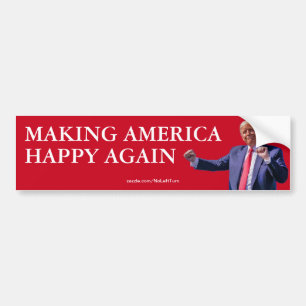 Adesivo Para Carro Trump Fazer America Happy Novamente