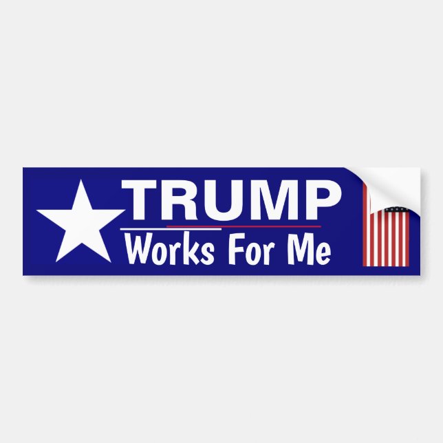 Adesivo Para Carro Trump funciona para mim Bumper Stick (Frente)