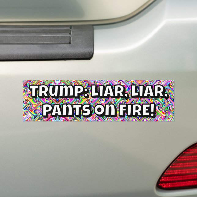 Adesivo Para Carro Trump: Liar, Liar, Pants on FIRE! (No carro)