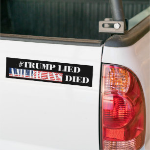 Adesivo Para Carro Trump Lied Americans Morreu Bumper Sticker