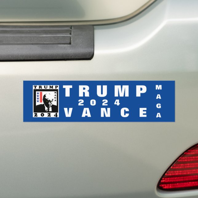 ADESIVO PARA CARRO TRUMP MAGA 2024 WB (No carro)