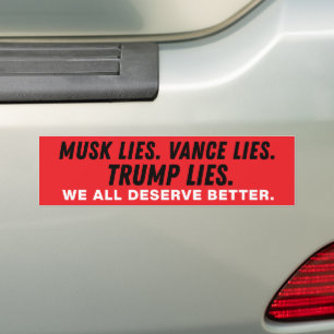 Adesivo Para Carro Trump Musk Vance Mentem Nós, o Povo, Merecemos Mel