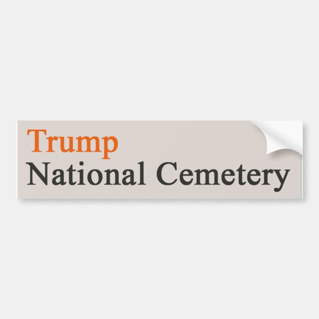 Adesivo Para Carro Trump National Cemetery — Beige-Orange (Frente)