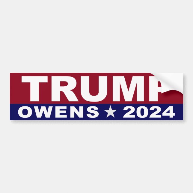 Adesivo Para Carro Trump Owens 2024 (Frente)