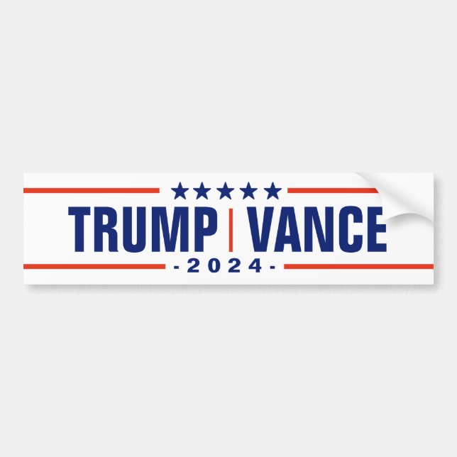 Adesivo Para Carro Trump Vance 2024 (Frente)