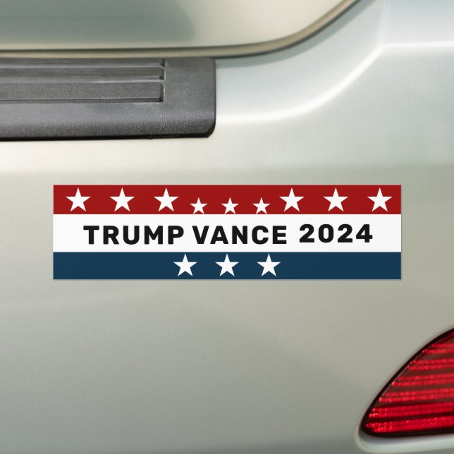 Adesivo Para Carro Trump Vance 2024 Classic Star (No carro)