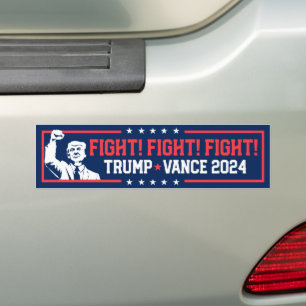 Adesivo Para Carro Trump Vance 2024 Fist Pump Lutar Luta