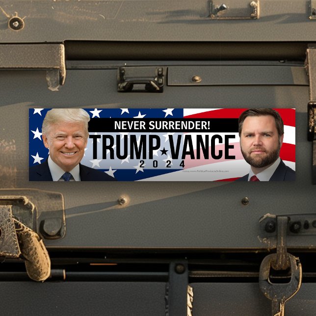 Adesivo Para Carro Trump Vance 2024 Nunca Entregue Foto De Cotação (trump vance bumper sticker never surrender )