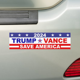 ADESIVO PARA CARRO TRUMP VANCE 2024 SALVE AMÉRICA