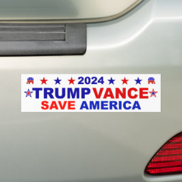 Adesivo Para Carro Trump Vance 2024 Save America