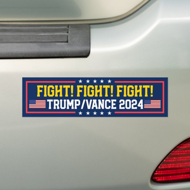 Adesivo Para Carro Trump Vance Fight Fight Fight Fight 2024 (No carro)