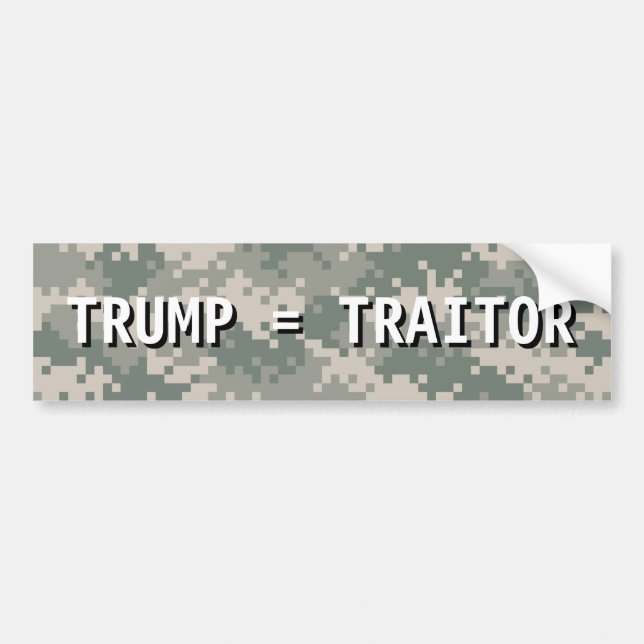 Adesivo Para Carro TRUMP = Vinheta de Bump do TRAITOR (Frente)