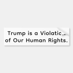 Adesivo Para Carro Trump Viola os Direitos Humanos Hankamer Artjunkha