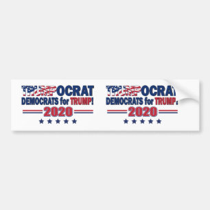 Adesivo Para Carro Trumpocrat - Democratas para Trump -