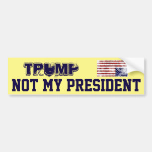 Adesivo Para Carro "Trunfo. Não meu presidente" com a bandeira na