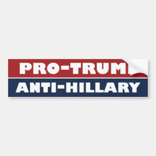 Adesivo Para Carro Trunfo o pára-choque de Anti-Hillary - .png