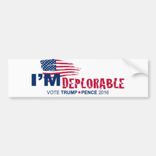 Adesivo Para Carro Trunfo para o presidente 2016 - deplorável mim