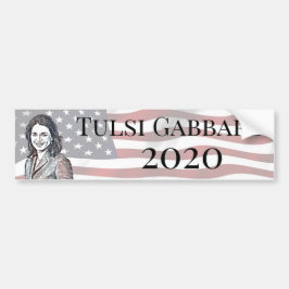 Adesivo Para Carro Tulsi Gabbard para candidato ao Presidente 2020