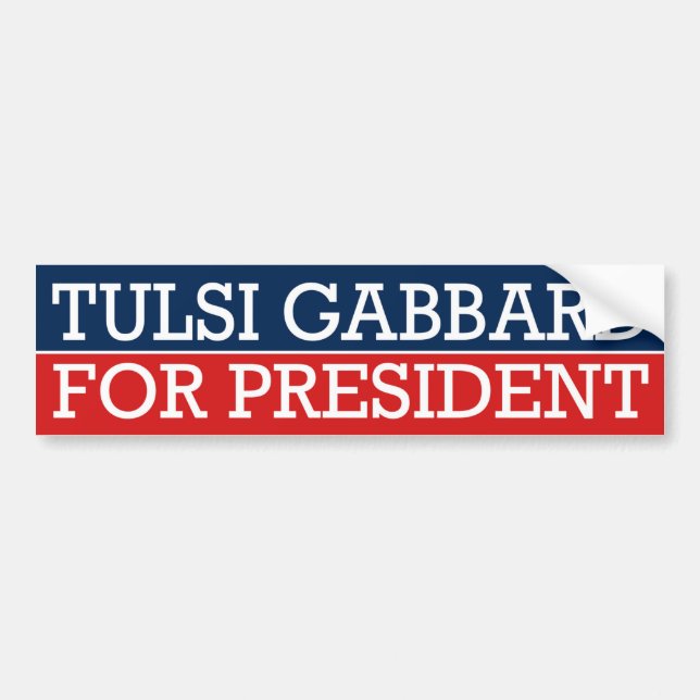 Adesivo Para Carro Tulsi Gabbard para o presidente (Frente)