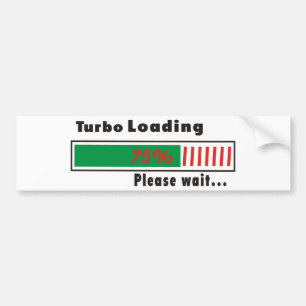 Adesivo Para Carro Turbo que carrega por favor espera