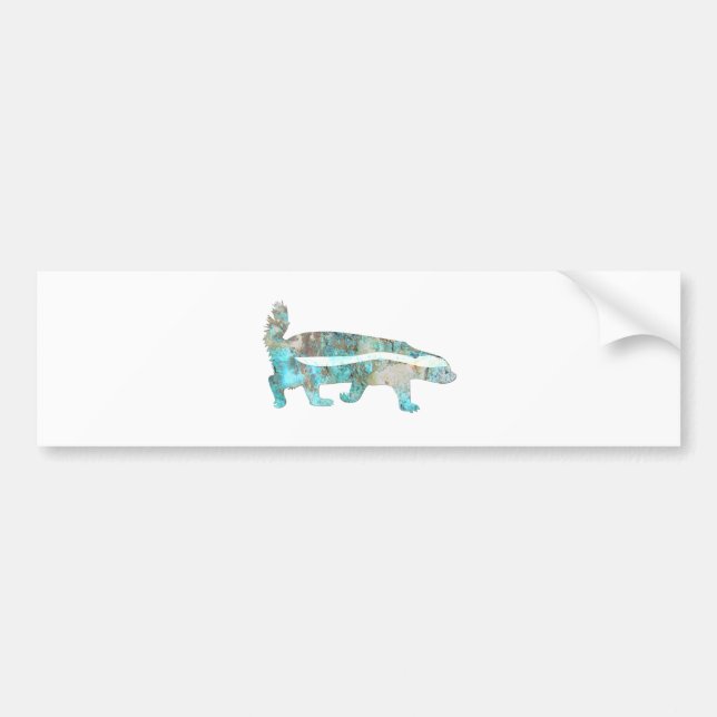 Adesivo Para Carro Turquesa Mel Badger (Frente)