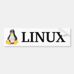 Adesivo Para Carro Tux com Linux